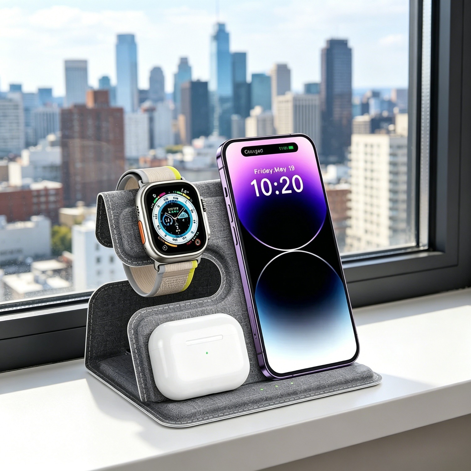 Watch Charger Cable - Desktop 3 in 1 Wireless Charger