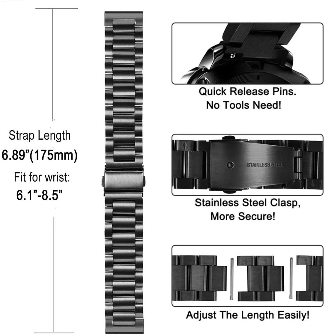 Stainless Steel Band For Motor - Motorola Smartwatch Accessories recension och pris