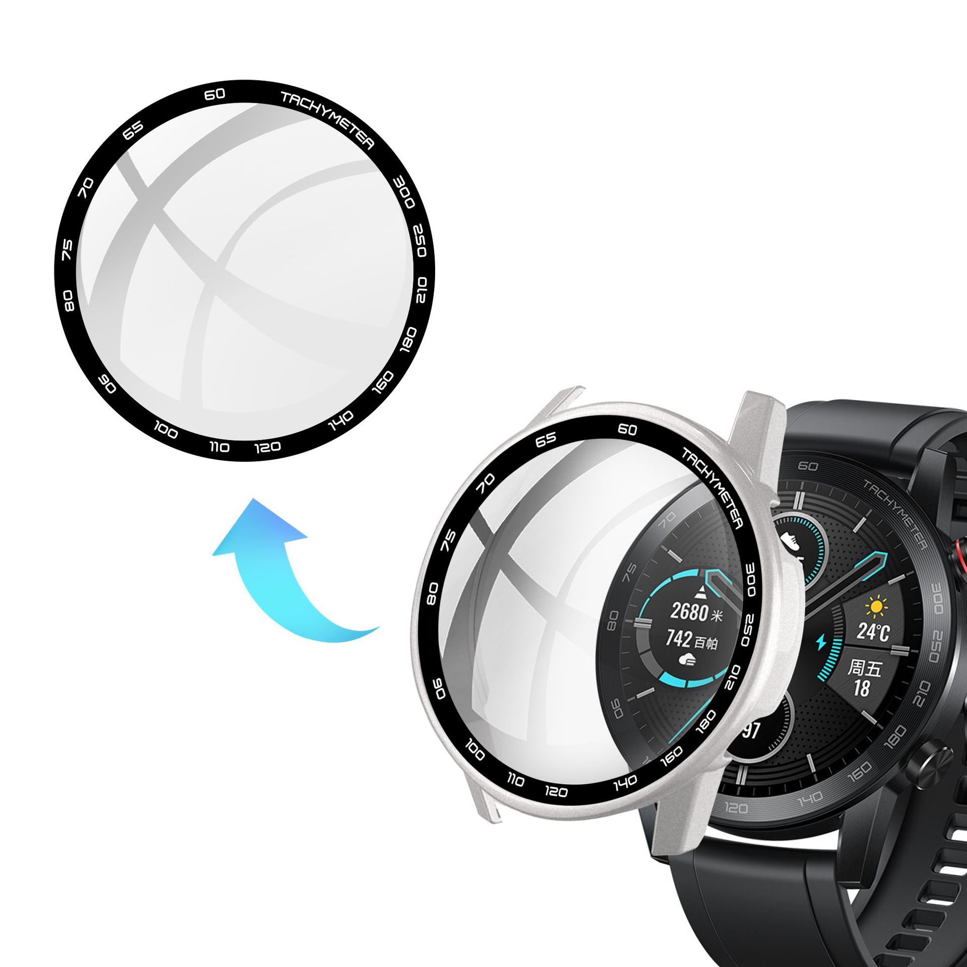 Hard Edge Glass Screen Protect - Motorola Smartwatch Accessories recension och pris
