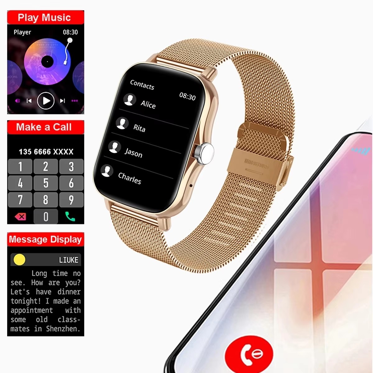 1.83'' Waterproof Smart Watch  - Smartwatch Instagram recension och pris