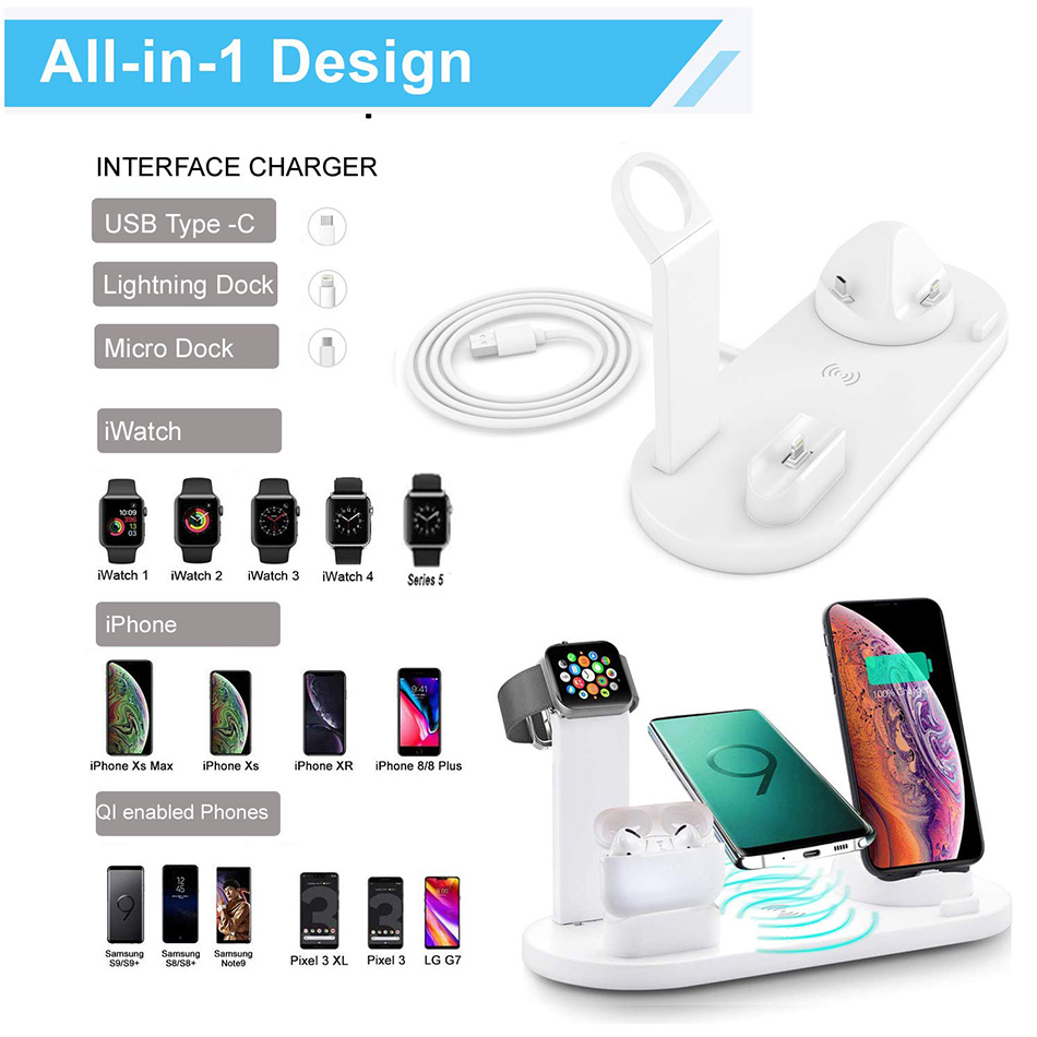 7 in 1 Wireless Charger Stand  - Watch Charger Cable recension och pris