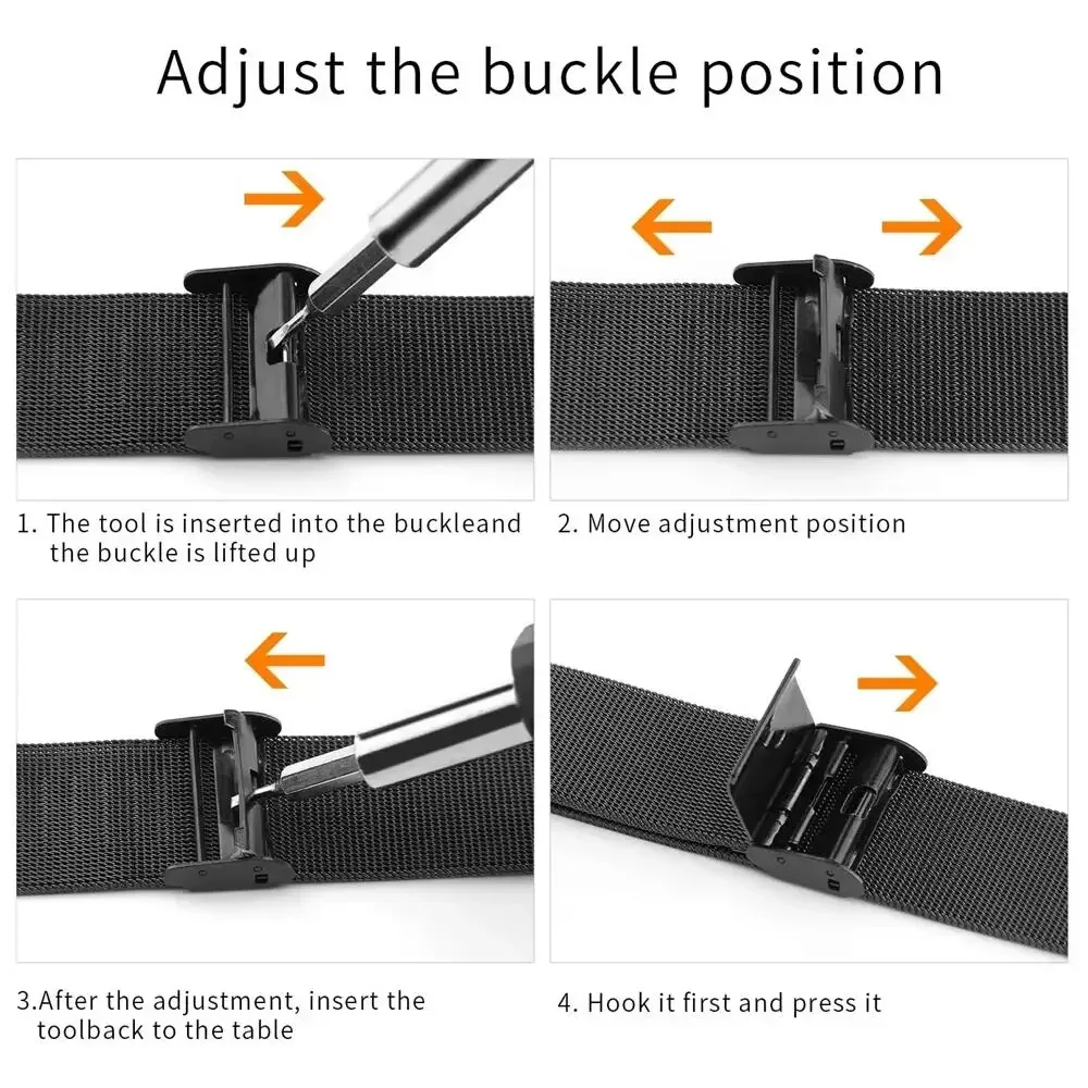 Metal Bands for Garmin Vivoact - Stainless Mesh Band recension och pris