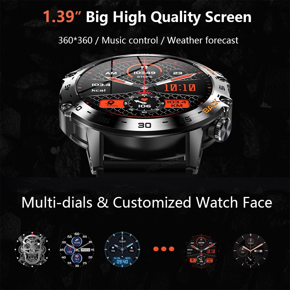 MEVADEN Steel 1.39 inch Men Lu - Smartwatch Faces recension och pris